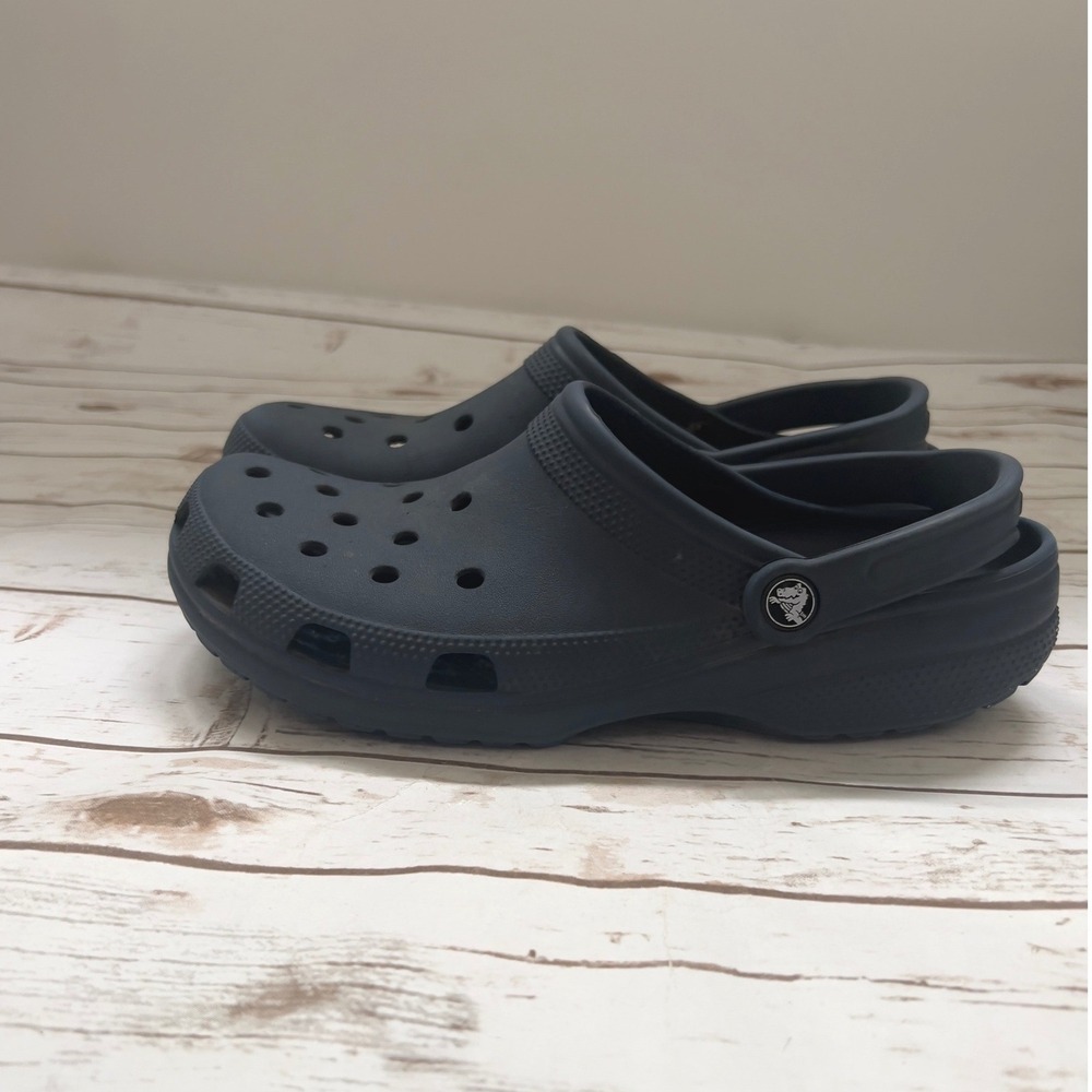 Crocs Classic Clog Navy Blue Slip On Comfort Shoes Mens 10 Womens 12